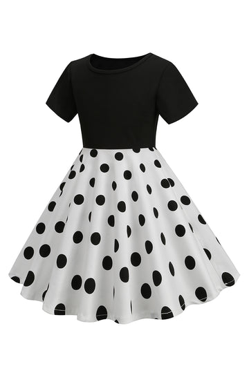 Vestido de Meninas Brancas Com Mangas Curtas